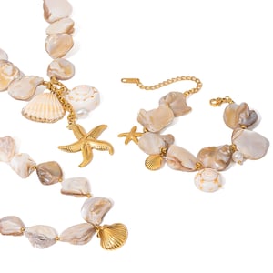 1 piece simple series vacation turtle stainless steel  gold plated pearl women beaded bracelets h5 Picture6