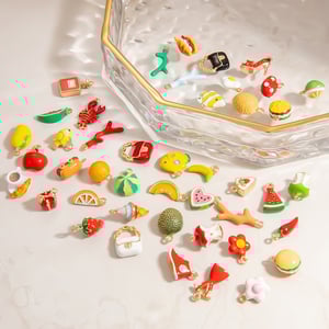 1 Piece Romantic Series Daily Charming Plant Colorful Alloy Gold Color Women's Pendants h5 Picture3