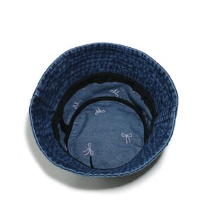 1 Piece Denim Bow Embroidered Fisherman Hat h5 Picture5