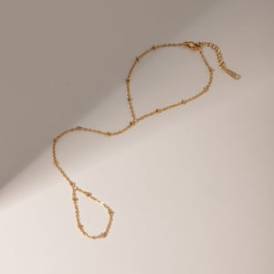 1 stück simple series  linie edelstahl goldfarben damen kettenarmbänder h5 Bild8