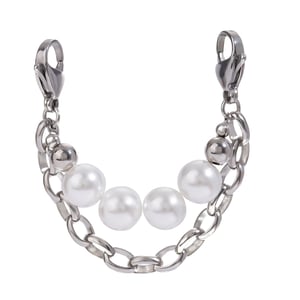 1 paio di perle dolci della serie semplice in acciaio inossidabile placcato oro 18K perle artificiali pendenti da donna h5 Immagine5