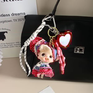 1 Piece Fairy Series Sweet Polka Dots Clothers Doll Rayon Women's Bag Charms h5 Picture6
