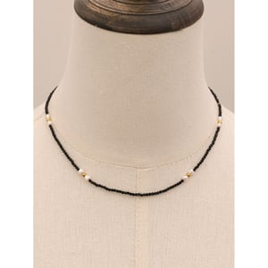 1 Stück Simple Series Elegantes Herz Edelstahl 18 Karat vergoldet Kunstperle Damen Perlenketten h5 Bild5