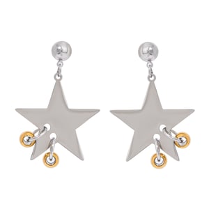 1 pair simple series classic geometric stainless steel  gold plated women drop earrings h5 Picture6