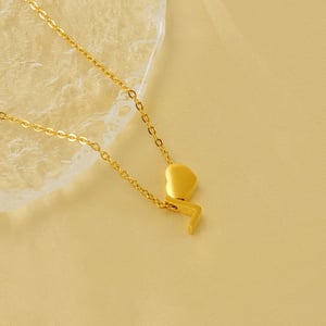 1 Piece Golden Simple Series Simple Letter Women's Pendant Necklaces h5 Picture3