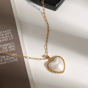 1 Stück Romantische Serie Süße Liebe/Herzform Edelstahl Gold Farbe Damen Anhänger Halsketten h5 Bild3