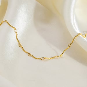 1 Piece Simple Series Daily Solid Color Stainless Steel Gold Color DIY Women's Chain Bracelets h5 Picture5