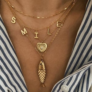 collier avec pendentif tortue en acier inoxydable doré pour femme, série simple, , 1 pièce h5 Image5