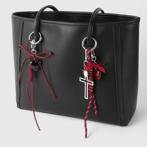 1 Piece Y2k Leather Bow Acrylic Love  DIY Bag Charms h5 Picture4