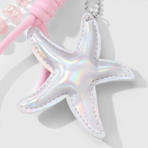 Sweet Leather Starfish Beaded Chain Women's Bag Charms h5 Picture8