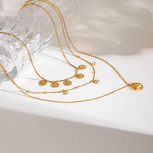 1 Piece Natural Series Elegant Tree Stainless Steel Gold Color Women's Layered Necklaces h5 Picture4