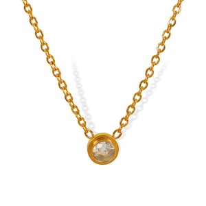 1 piece simple series simple geometric stainless steel  gold plated zircon women pendant necklaces h5 Picture7