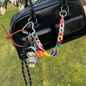 1 Piece Designable Series Casual Clother Kid & Heart Mirror Rayon Women's Bag Charms h5 Picture5