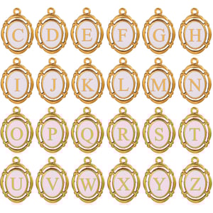 1 Paar Simple Series Retro Letter 18 Karat vergoldete Damenanhänger h5 Bild4