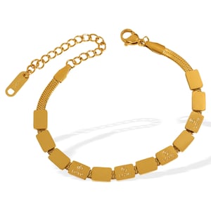 1 piece simple series simple geometric stainless steel  gold plated women charm bracelets h5 Picture5