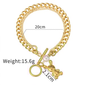 1 Stück Simple Series Tägliche einfarbige Edelstahl-Charm-Armbänder für Damen h5 Bild5