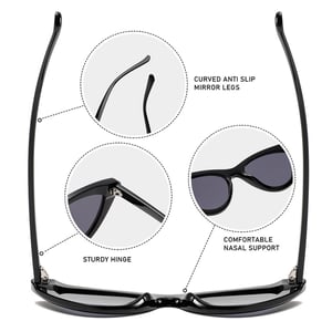 1 Paar Simple Series Alltags-Sonnenbrille aus einfarbigem Kunststoff für Damen h5 Bild7