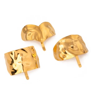 1 par de pinzas para el cabello para mujer, de acero inoxidable chapado en oro de 18 quilates, estilo retro, de serie simple y color sólido. h5 Imagen5