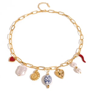 1 piece simple series vacation turtle stainless steel  gold plated artificial pearl women pendant necklaces h5 Picture5
