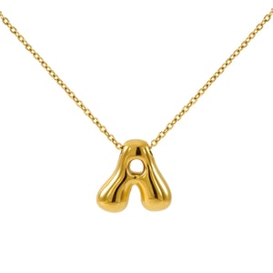 1 Stück Simple Series Daily Letter Titanstahl 18 Karat vergoldete Unisex-Anhängerketten h5 Bild7