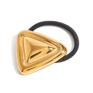 1 pair simple series daily geometric stainless steel  gold plated women hair bobbles h5 Picture5