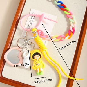 1 Piece Designable Series Casual Clother Kid & Heart Mirror Rayon Women's Bag Charms h5 Picture7