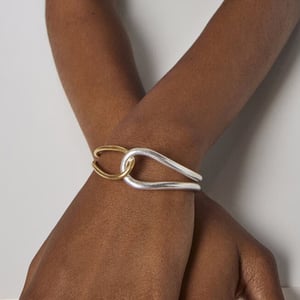 1 Piece Minimalist Series Designable Overlap Line Stainless Steel Gold Color Women's Bangles h5 Picture9