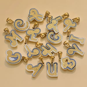 1 Piece Simple Series Chic Letter Stainless Steel Gold Color Unisex Pendants h5 Picture5