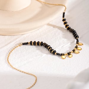 1 piece simple series casual geometric stainless steel  gold plated crystal women pendant necklaces h5 Picture4
