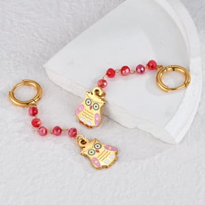 1 Paar einfache Serie süße Tier Edelstahl Damen Tropfen Ohrringe h5 Bild2