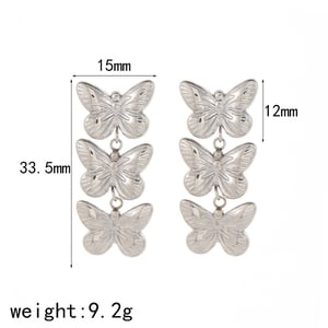 1 pair  style animal stainless steel  gold plated women stud earrings h5 Picture5