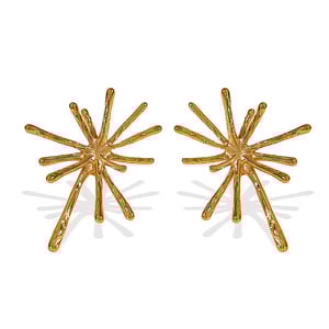 1 Paar elegante geometrische Ohrstecker aus Titanstahl der Luxuriöse Serie, 18 Karat vergoldet h5 Bild8