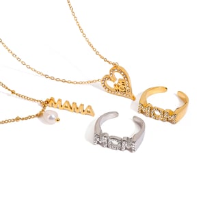 1 Piece Romantic Series Mother's Day Mom Letter Stainless Steel Women's Pendant Necklaces h5 Picture9