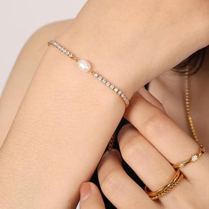 1 Piece Classic Series Retro Geometric Titanium Steel   Gold Color  Women's Chain Necklaces h5 Picture6