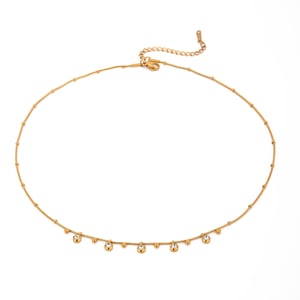 1 piece simple series daily geometric stainless steel  gold plated zircon women pendant necklaces h5 Picture5
