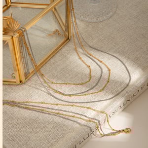 1 Piece Minimalist Series Classic Annular Stainless Steel Gold and Silver Color Women's Layered Necklaces h5 Picture5