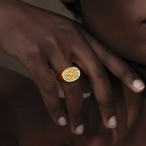 1 Stück Luxuriöse Serie Natürliche Blume Edelstahl Gold Farbe Damen Einzelringe h5 Bild8