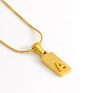 1 piece simple series hip-pop/rock letter stainless steel  gold plated unisex pendant necklaces h5 Picture7