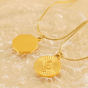 1 piece simple series classic cross stainless steel  gold plated women pendant necklaces h5 Picture4