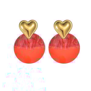1 Paar Ohrstecker aus Edelstahl der Luxuriöse Serie Classic Heart 18 Karat vergoldet für Damen h5 Bild5
