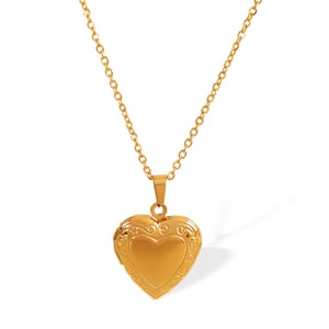 1 piece simple series simple heart stainless steel  gold plated women pendant necklaces h5 Picture6