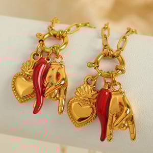 1 piece simple series retro heart stainless steel  gold plated women pendant necklaces h5 Picture4