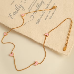 1 Stück Simple Series Simple Heart Edelstahl 18 Karat vergoldet Damen-Halsketten mit Anhänger h5 Bild4