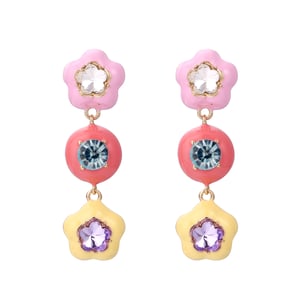 1 Pair Luxurious Series Irregular Geometric Shape Colorful Drop Oil Gold Color Alloy Women's Drop Earrings h5 Picture6