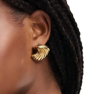 1 pair simple series daily geometric  gold plated stud earrings h5 Picture5