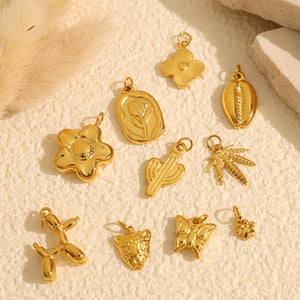 1 Piece Exquisite Series Charming Seashell Shape DIY Stainless Steel Gold Color Women's Pendants h5 Picture5