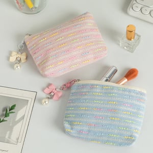 1 Piece Colorful Striped Women's Makeup Bags h5 Picture5