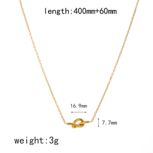 1 Pair Designable Style Chic Knot Shape Stainless Steel Gold Color Women's Stud Earrings h5 Picture5
