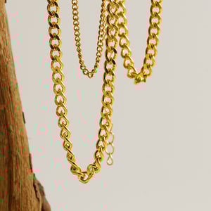 1 Piece Fashion Hip-Hop Style Solid Color Stainless Steel 14K Gold Plated Unisex Chain Necklace h5 Picture4