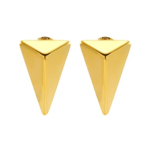 1 pair simple series simple titanium steel  gold plated women stud earrings h5 Picture6